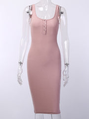 Load image into Gallery viewer, Sling U-neck sexy bag hip dress
