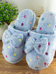 Load image into Gallery viewer, Cotton Polka Dot Slippers
