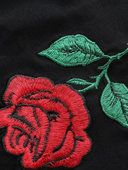 Load image into Gallery viewer, Rose Embroidered Crop Top
