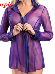 Load image into Gallery viewer, Sheer Long Sleeve Shirts
