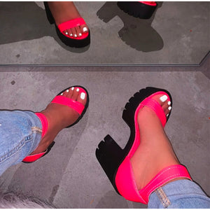 Candy-colored  high-heeles