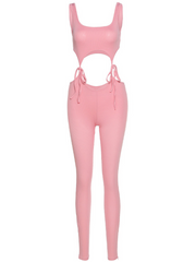 Load image into Gallery viewer, Four Point Lace Ties Bodycon Bodysuit
