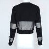 Load image into Gallery viewer, Printed Mesh Splicing Sweater
