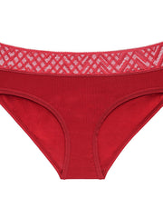 Load image into Gallery viewer, Medium  waist underwear with lace trim
