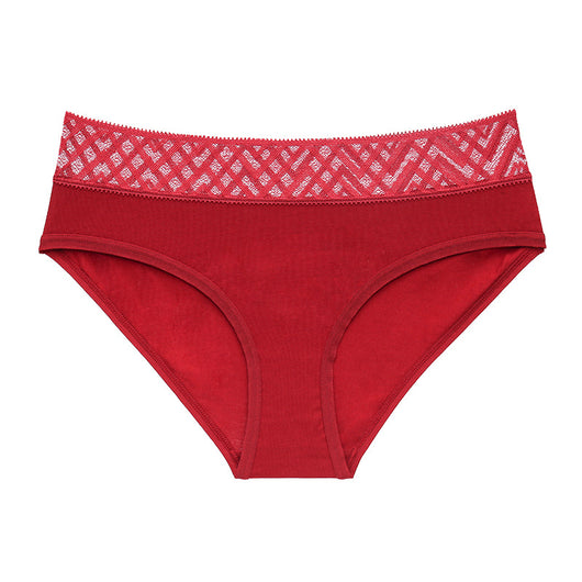 Medium  waist underwear with lace trim