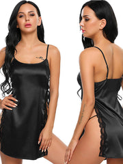 Load image into Gallery viewer, Silky Nightgown Lingerie Set
