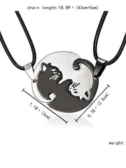 Load image into Gallery viewer, Couples Necklaces Ying-Yang Cats
