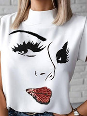 Load image into Gallery viewer, Women Elegant Lips Print Shirts - vendach

