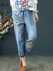 Load image into Gallery viewer, Summer Retro Embroidery Jeans - vendach
