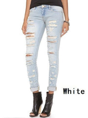 Load image into Gallery viewer, Women&#39;s Skinny Ripped Jeans - vendach
