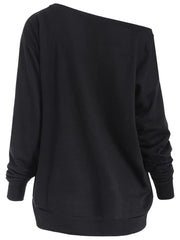 Load image into Gallery viewer, Love Pattern Dropped Shoulder Sweatshirt - vendach
