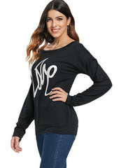 Load image into Gallery viewer, Love Pattern Dropped Shoulder Sweatshirt - vendach

