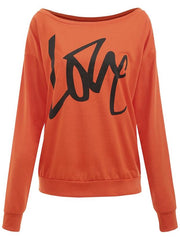 Load image into Gallery viewer, Love Pattern Dropped Shoulder Sweatshirt - vendach
