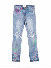 Load image into Gallery viewer, Paint Splash &amp; Ripped Jeans 
