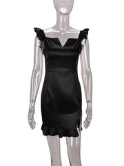 Load image into Gallery viewer, Ruffled Shoulder Dress
