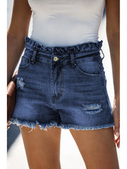 Load image into Gallery viewer, High Waist Denim Jeans Shorts
