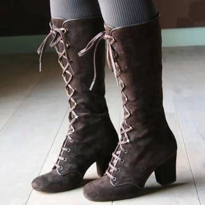 Front lace-up rider boots