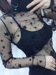 Load image into Gallery viewer, Sheer Lace Long Sleeve Shirts
