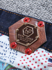 Load image into Gallery viewer, Patches Denim Jeans
