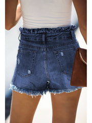 Load image into Gallery viewer, High Waist Denim Jeans Shorts
