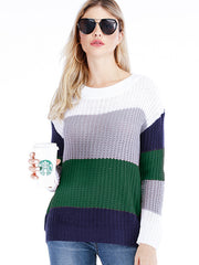 Load image into Gallery viewer, Long Sleeve Color Block Sweater
