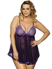 Load image into Gallery viewer, Women Sexy Lingerie Big Code 6XL  Sleepwear Sleepdress - vendach
