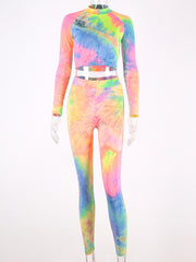 Load image into Gallery viewer, Tie-dyed zip top trousers
