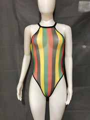 Load image into Gallery viewer, Multicolor Striped Bodysuit

