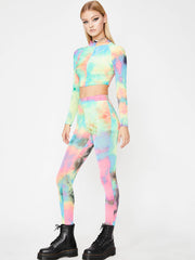 Load image into Gallery viewer, Tie-dyed zip top trousers
