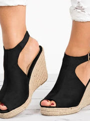 Load image into Gallery viewer, Suede Wedge Heels
