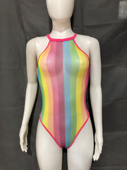 Load image into Gallery viewer, Multicolor Striped Bodysuit
