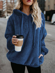 Load image into Gallery viewer, European and American long-sleeved hooded solid color sweater
