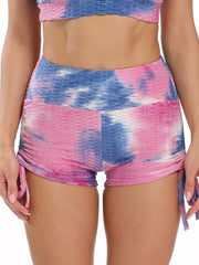 Load image into Gallery viewer, Tie-Dye Shorts Side Tie 

