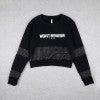 Printed Mesh Splicing Sweater