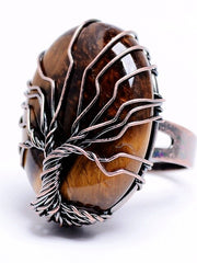 Load image into Gallery viewer, Natural Stone Tree of Life Rings
