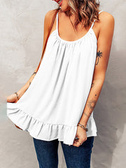 Load image into Gallery viewer, Ruffled Spaghetti Strap Tank
