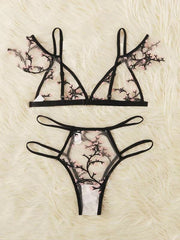 Load image into Gallery viewer, Sheer Lace Embroidered Lingerie Set
