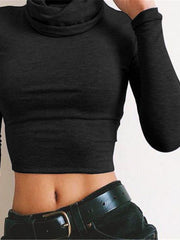 Load image into Gallery viewer, Turtle Neck Crop Top

