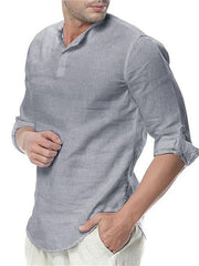 Load image into Gallery viewer, New Men&#39;s Summer Long Sleeve Cotton Shirts - vendach
