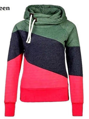 Load image into Gallery viewer, Women&#39;s Color Block Pullover Hoodies
