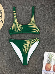 Load image into Gallery viewer, Leaf Print Bikini
