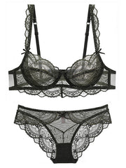 Load image into Gallery viewer,  Lace Bra &amp; Panties Lingerie Set
