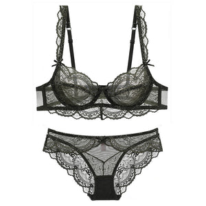  Lace Bra & Panties Lingerie Set