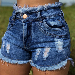 Frayed Denim Shorts