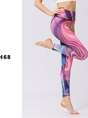 Load image into Gallery viewer, Printed Fitness Yoga Leggings
