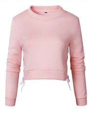 Load image into Gallery viewer, Lace-Up Long Sleeve Top
