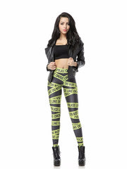 Load image into Gallery viewer, Police Line Printed Leggings

