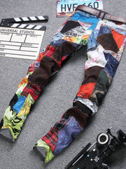 Load image into Gallery viewer, Patches Denim Jeans
