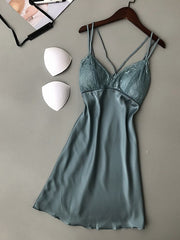 Load image into Gallery viewer, Lace Satin Nightgown
