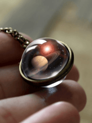 Load image into Gallery viewer, Galaxy Double Sided Pendant Necklace - vendach
